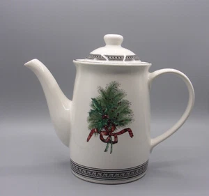 Pfaltzgraff Farmers Market Holiday Greetings Coffee Pot Server- Pine Bouquet - Picture 1 of 4
