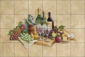 Toskanischer Wein Weinberg Küche Spritzschutz Fliesen Wandbild - Rita Broughton EC-RB001 - Bild 1 von 6