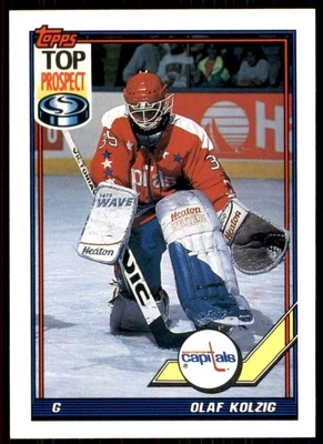 1991-92 Topps Olaf Kolzig Washington Capitals #290 - Image 1 of 2