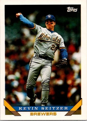 1993 Topps Kevin Seitzer #44 Milwaukee Brewers - Image 1 of 2