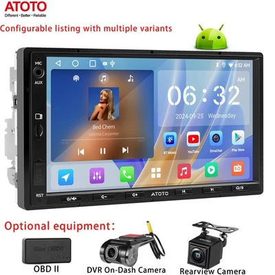 DVR+OBD+ Autoradio 2Din Android 7 pollici IPS Stereo auto Bluetooth Android Auto - Immagine 1 di 4