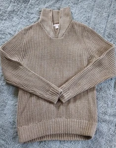 Boys' Quarter Zip Pullover Sweater - Cat & Jack Beige XL - Picture 1 of 3