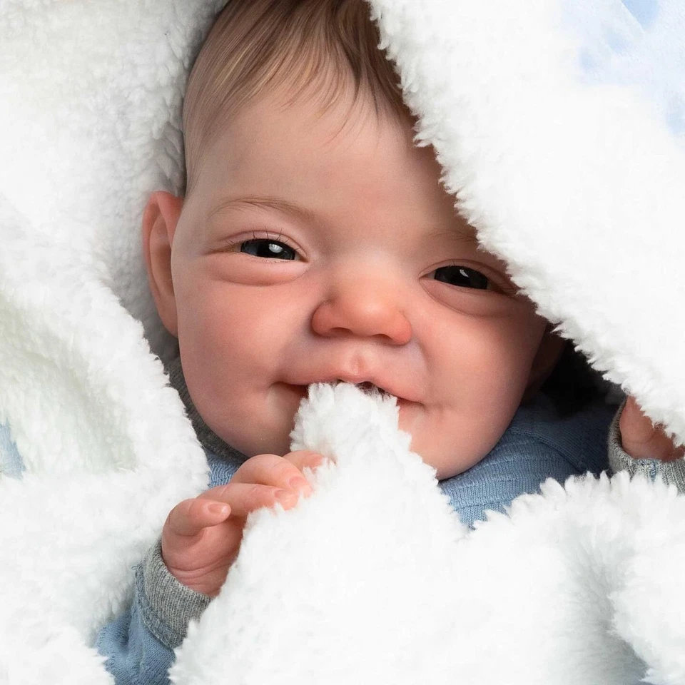 ZERO PAM Smiling Reborn Baby Dolls 20" Full Vinyl Body Lifelike Newborn Toddler Gift Toys