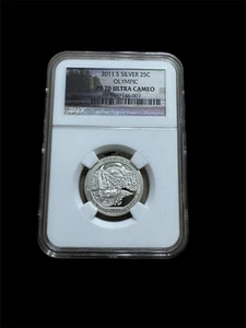 2011-S Olympic SILVER Quarter, NGC PF70 UCAM - Picture 1 of 2