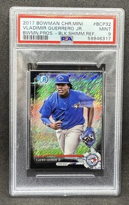 Vladimir Guerrero Jr. 2017 Bowman Chrome Mini BLACK SHIMMER/100 PSA 9 COMO NUEVO PRC Foto 1 de 2