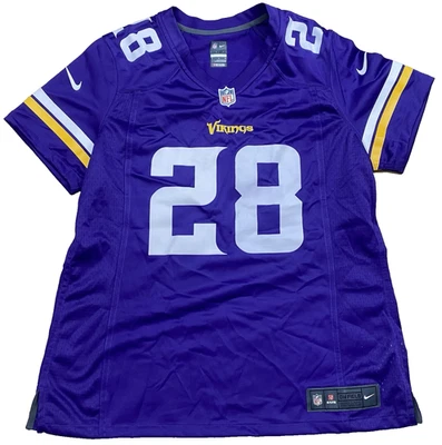 Camiseta Nike XL X-Large On Field NFL Minnesota Vikings On Field púrpura #28 para mujer Foto 1 de 4