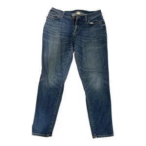 Women’s Size 0 Boyfriend Jeans Loft Outlet Medium Denim Distressed - Picture 1 of 10