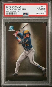 Bowman Spotlights #BS-11 2023 Jackson Chourio Milwaukee Brewers PSA 10 GEMA COMO NUEVO - Imagen 1 de 2