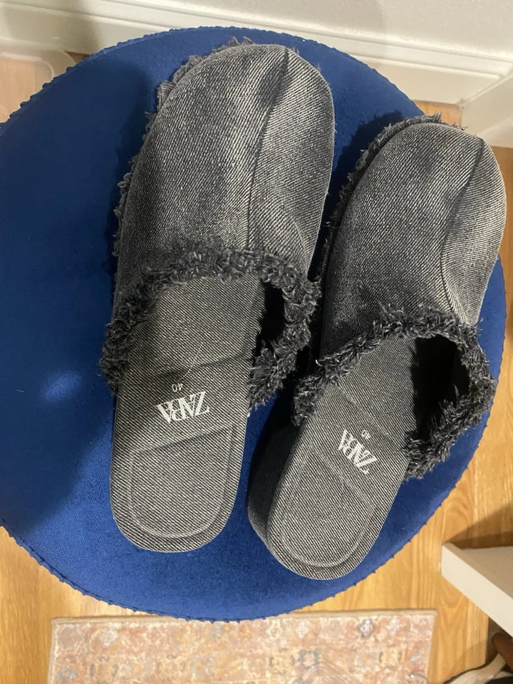 Черные джинсовые сабо Zara - Изображение 1 из 4