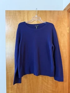 EILEEN FISHER Bio Baumwolle Nylon Cord Pullover Pulli Struktur Neu mit Etikett Large - Bild 1 von 10