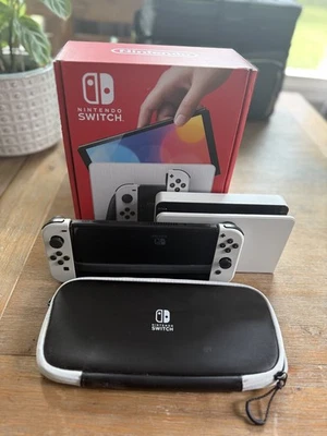 Nintendo Switch OLED Model (HEG-001) 64GB- White Includes Case & Accessories - Image 1 of 4