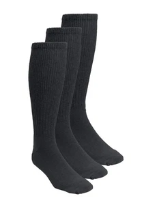 KingSize Men's Diabetic Over-The-Calf Extra Wide Socks 3-Pack - Picture 1 of 6