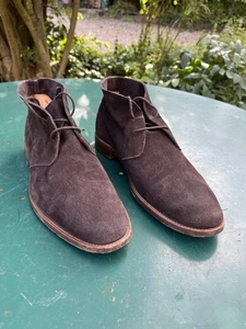 Russell & Bromley Brown Suede Chukka Boots Size UK 9 EU 43 - Picture 1 of 8