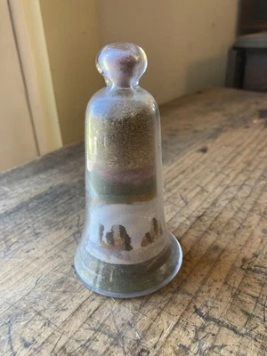 Rare! Antique 19th C Victorian Sand Bell Art In Blown Glass - Image 1 of 4