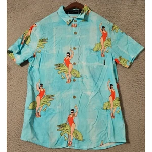 Camisa Baja Llama Para Hombre Talla Pequeña Caimán Montar Verano Viscosa Geométrica - Imagen 1 de 9