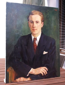 Robert STREIT (1885-1957)  Bildnis eines jungen Herren. Format 61x81 cm. - Picture 1 of 7