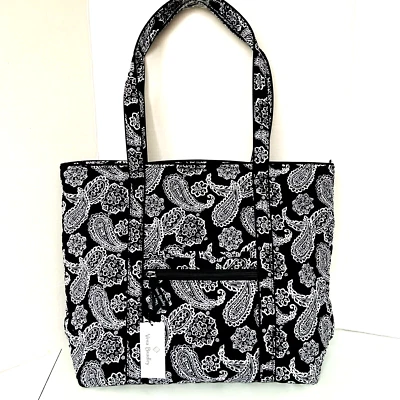 Vera Bradley Bandana Black & White Large Tote Weekender Carry On Travel Bag NEW - Image 1 of 4