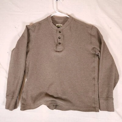 Suéter Eddie Bauer Sport Shop Henley Para Hombres Grande Alto Bronceado Térmico Exterior Foto 1 de 4