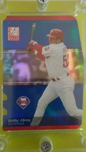 2003 Donruss Elite - BOBBY ABREU - Aspirations Blue Die Cut - PHILLIES #d 06/47 - Bild 1 von 2