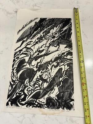 Grabado en madera y tinta Robert F. McGovern - "Go My Spirit Fails & Turns" S&N 25/02 1976 Foto 1 de 4