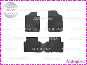 NEW SET LHD BLACK FLOOR MATS WATERPROOF AUTO LINERS FOR CARENS UN 2006-2013 - Picture 1 of 4