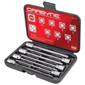 CARBYNE Metric Extra Long Hex (Allen) Bit Socket Set - 7 Pieces, (3mm to 10mm... - Picture 1 of 7