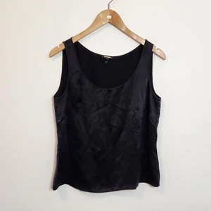 Escada Top Damen 40 Große 100% Seide Ärmellos Schwarz Bluse Tank - Bild 1 von 7