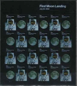 Postfrische US erste Mondlandungsscheibe mit 24 Forever Briefmarken Scott # 5399-5400 (MNH) - Bild 1 von 1