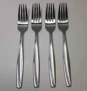  Oneida Camlynn Cleo Stainless Dinner Forks Frosted Handles Lot of 4 Replacement - Picture 1 of 10