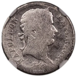 Napoleon Ist 1/2 franc 1808 A Paris NGC shipwreck Central America - Picture 1 of 3