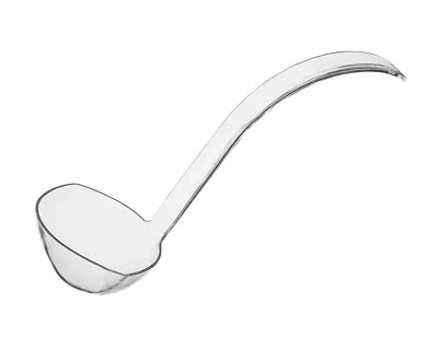 Cucharas de plástico transparentes desechables grandes de mango largo cubiertos para sopa 48 un. Foto 1 de 4