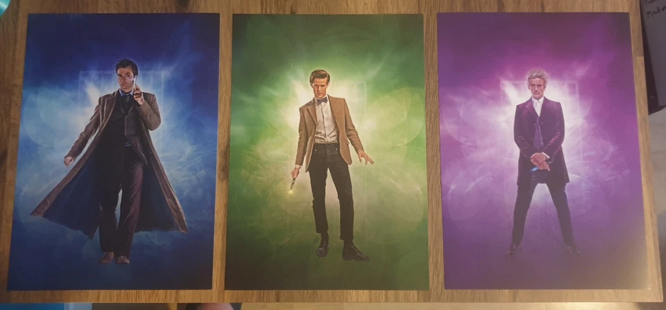 Doctor Who 10th ,11th & 12th Doctors  A4 Artprints Brand New  - Image 1 of 1