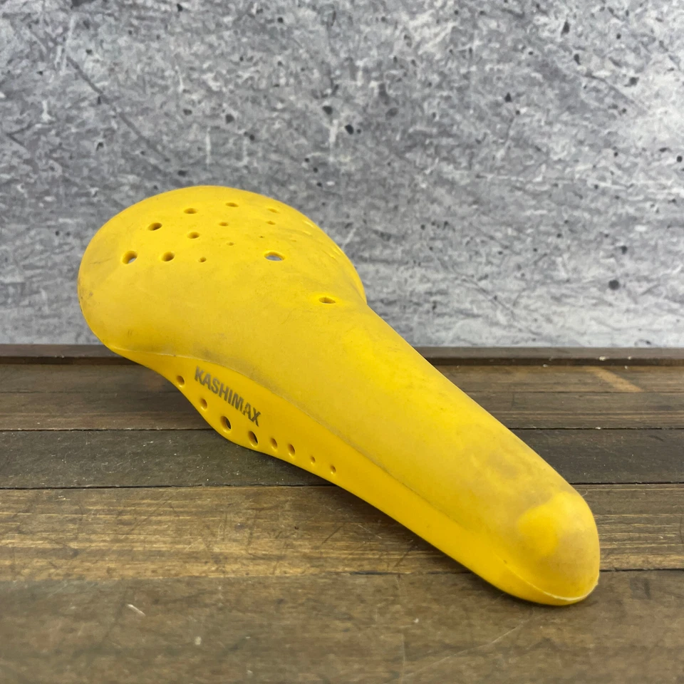Kashimax MX Seat Yellow Old School BMX OG 1980s Vintage BMX Race Saddle A2 - Image 1 of 4