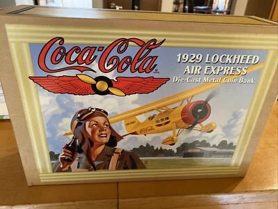 Ertl Coca Cola Coke 1929 Lockheed Air Express Coin Bank  - Image 1 of 4