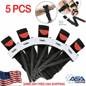 5 Pack Tourniquets with Rapid One Hand Application First Aid, Survival & Hiking
