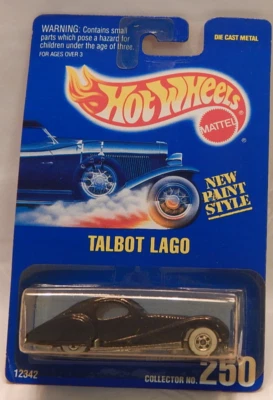 Talbot Lago T150C SS Teardrop Coupe Hot Wheels Blue Card 1995-250 Retired 2008 - Image 1 of 4