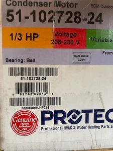 OEM Rheem Ruud Condenser ECM Outdoor Fan Motor 51-102728-24 (NEW) - Picture 1 of 1