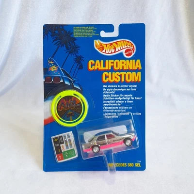 Hot Wheels California Custom Mercedes 380 SEL 1990 Mattel Malaysia Vintage Car - Bild 1 von 4
