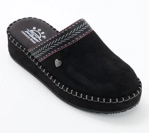 Skechers BOBS Rosey Rise Vegan Suede Clogs Black 6.5/M Used - Picture 1 of 1