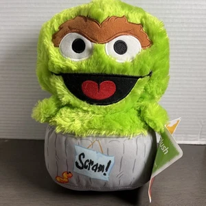 Sesame Street Oscar the Grouch 7" Peluche Pattumiera "Scram"Toy Factory Usato in ottime condizioni - Foto 1 di 6