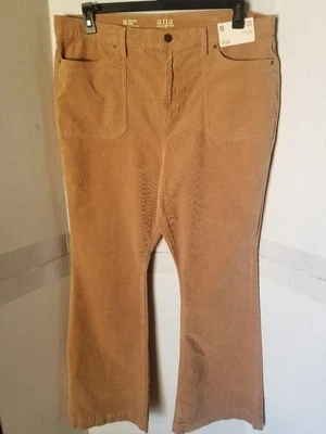 ana женщин высоты расклешенный бежевый вельветовые брюки - размер 18 - новый с Ярлыками - Изображение 1 из 2