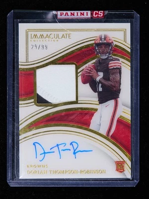 Dorian Thompson Robinson 2023 Panini Immaculate Collection RC Auto Patch 29/99 - Image 1 of 2