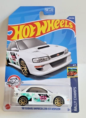 Hot Wheels Treasure Hunt  Rally Champs '98 Subaru Impreza 22B STi-Version  White - Image 1 of 3