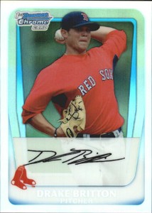 2011 Bowman Chrome Prospects Refractors Baseball Card #BCP94 Drake Britton /799