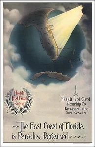 Florida East Coast Railway 1898 Poster 8 x 12 - Picture 1 of 4