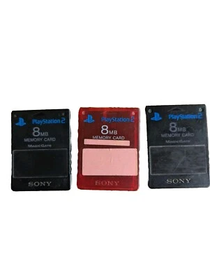 Lot Of 4 Sony Playstation 2 PS2 Official MagicGate 8mb Memory Card SCPH-10020 - Image 1 of 4