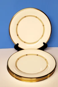 Lenox Eternal White Accent Luncheon Plates 9 3/8 Dimension II Collectin Set Of 5 - Picture 1 of 14