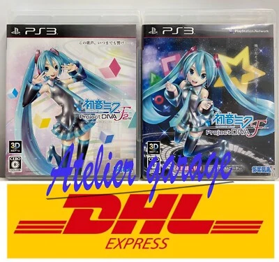 USED S1 2 Set F/S PlayStation 3 PS3 Hatsune Miku Project DIVA F + 2nd Japanese - Image 1 of 4