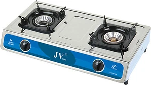 Edelstahl Camping Gaskocher 2-flammig Turboflamme 7-9 kW 30 - 50 mbar - Bild 1 von 1