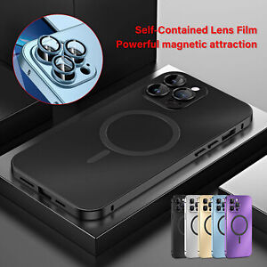 Alloy Metal Aluminium Magnetic MagSafe Case For iPhone 15 14 Pro Max 13 12 Cover